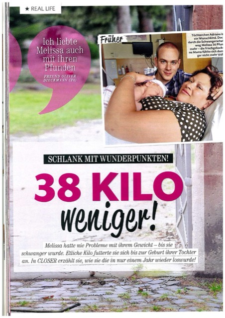Zeitschriften-Beitrag in Closer über Melissa Crott