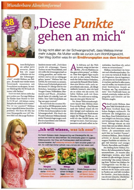 Zeitschriften-Beitrag in Welt der Frau über Melissa Crott
